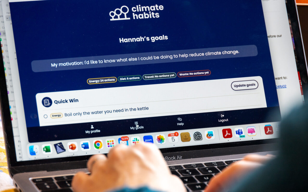 Using My Climate Habits on a laptop
